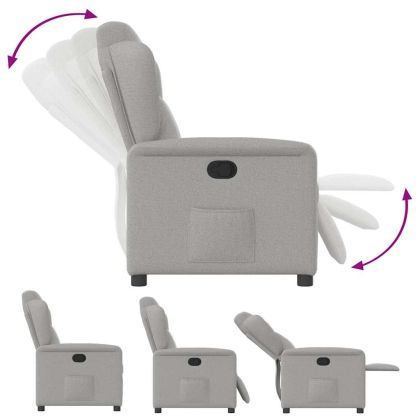 Recliner Chair Cloud Grey Fabric