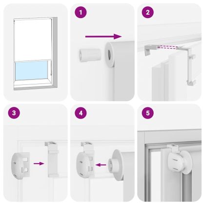 Ролетна щора за баня 90x240 см Ширина на плата 86 см