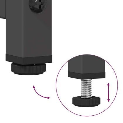 Висока дъска черна 68x39x123 cm Стомана