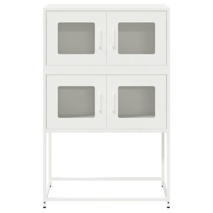 Висока дъска Бяла 68x39x107 cm Стомана