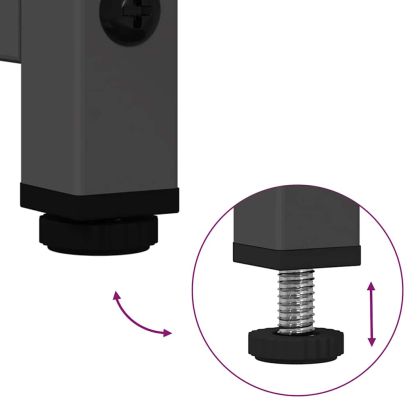 Висока дъска черна 68x39x123 cm Стомана