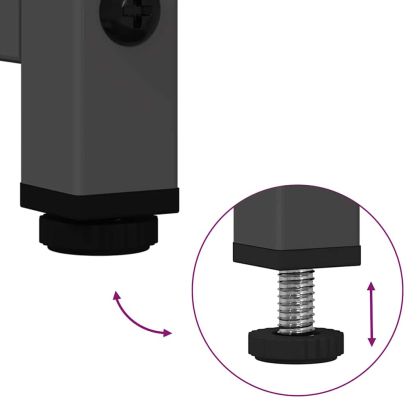 ТВ шкаф, черен, 100,5x39x60,5 см, стомана
