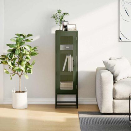 Висока дъска маслиненозелена 36x39x123 cm