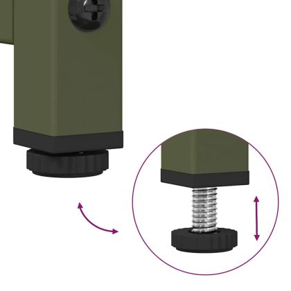 Висока дъска маслиненозелена 36x39x123 cm