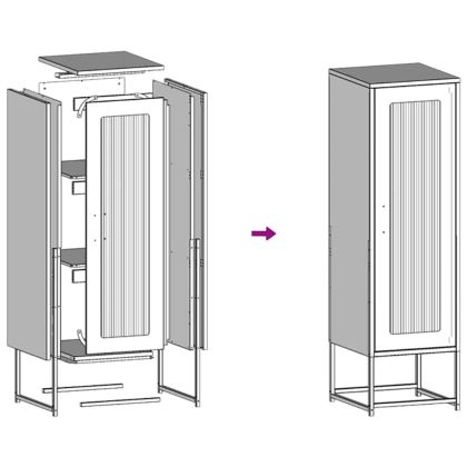 Висока дъска маслиненозелена 36x39x123 cm