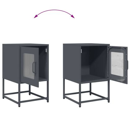 Нощно шкафче Антрацит 36x39x60,5 cm Студено валцувана стомана