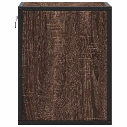 Стенно нощно шкафче Кафяв дъб 40x31x39,5 cm