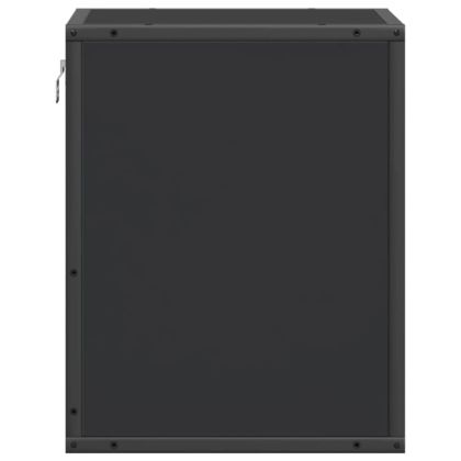 Стенно нощно шкафче черно 40x31x39,5 cm