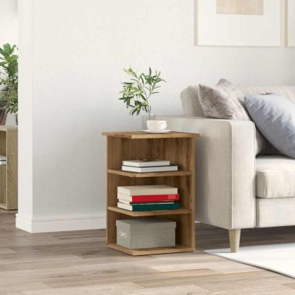 Сайдборд, дъб артизан, 35x35x55 см, инженерно дърво