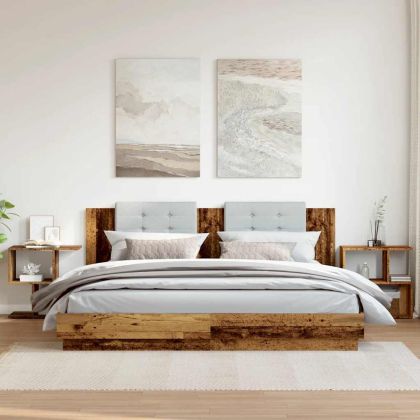 Нощни шкафчета, 2 бр, старо дърво, 50x30x51,5 см, ПДЧ