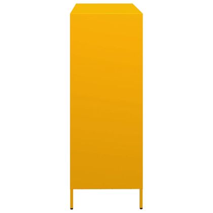 Висок шкаф, горчица жълто, 101,5x39x103,5 см, стомана