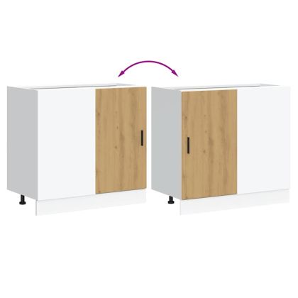 Долен шкаф за мивка "Lyon" от дъб Artisan, инженерна дървесина