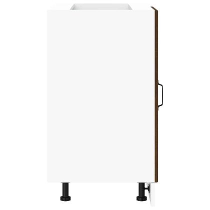 Долен шкаф за мивка "Lyon" кафяв дъб, инженерно дърво