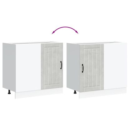 Долен кухненски шкаф, Lucca, бетонно сив, инженерно дърво