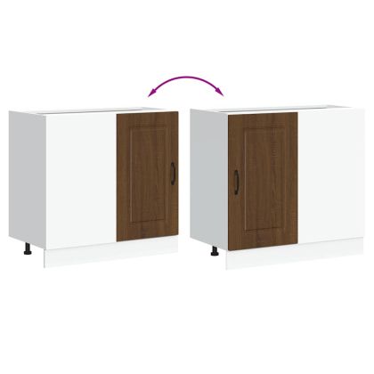 Кухненски шкаф, "Kalmar", кафяв дъб, инженерно дърво