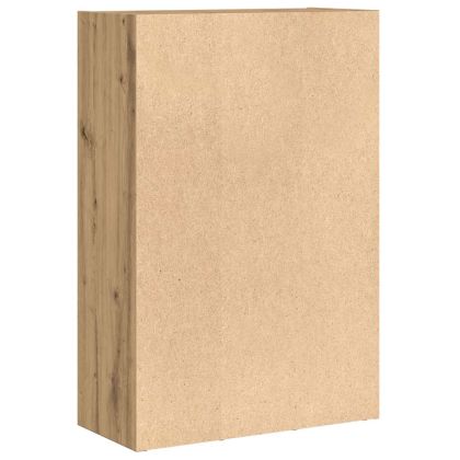 Шкаф за книги/бюфет занаятчийски дъб 66x30x98см инженерно дърво