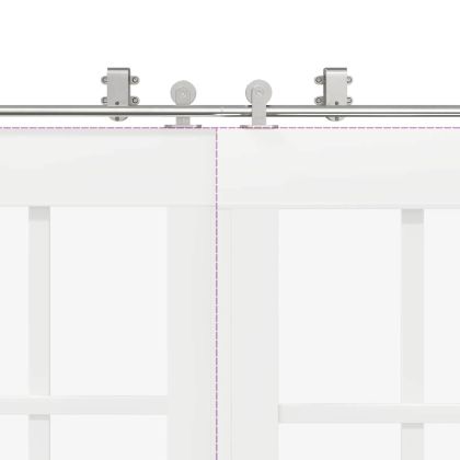 Механизъм за плъзгаща врата 183 см неръждаема стомана сребрист