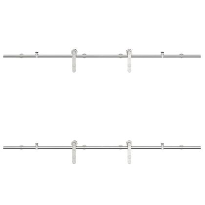 Механизъм за плъзгаща врата 183 см неръждаема стомана сребрист