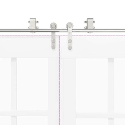 Механизъм за плъзгаща врата 183 см неръждаема стомана сребрист