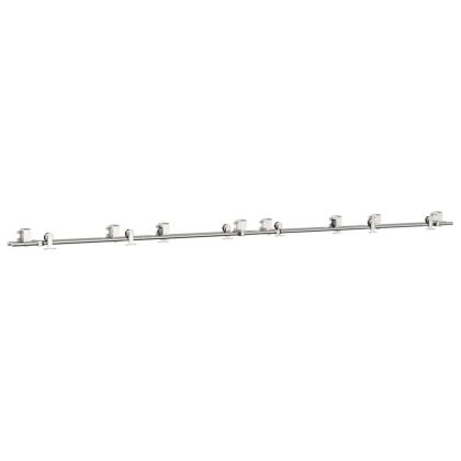 Механизъм за плъзгаща врата 366 см неръждаема стомана сребрист