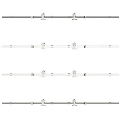 Механизъм за плъзгаща врата 366 см неръждаема стомана сребрист