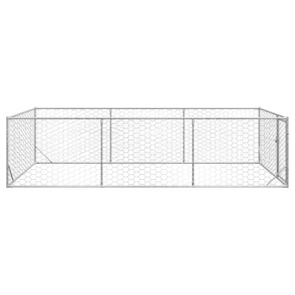 Външна кучешка клетка с врата 2x4x1 м, поцинкована стомана