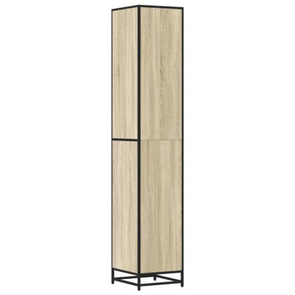 Шкаф за баня Сонома дъб 35x37,5x188,5 cm Инженерна дървесина
