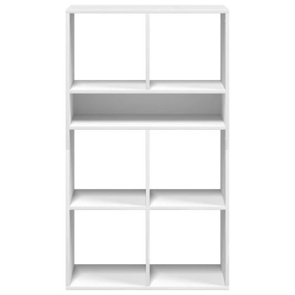 Библиотека, бяла, 66x31x112 см, инженерно дърво