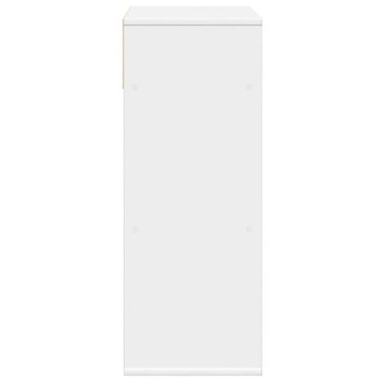 Библиотека, бяла, 66x31x80 см, инженерно дърво