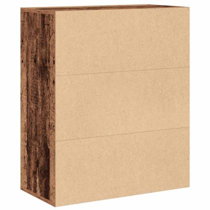 Библиотека, старо дърво, 60x30x71,5 см, инженерно дърво