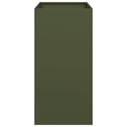 Кашпа, маслиненозелена, 40x80x80 см, стомана