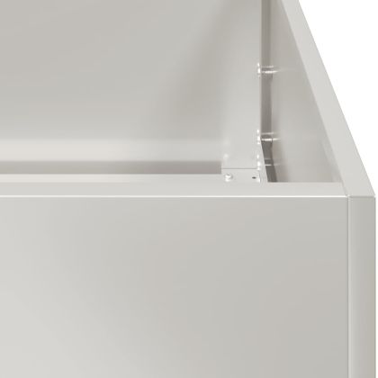 Кашпа, 80x80x30 см, неръждаема стомана