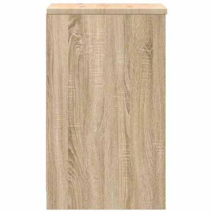 Гаражен шкаф за съхранение, дъб сонома, 40x51x85 см, бор масив