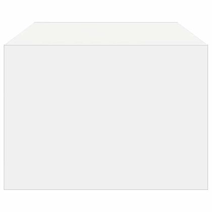 ТВ шкаф с LED осветление, бял, 100X35,5x25 см