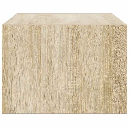 ТВ шкаф с LED осветление, дъб сонома, 75x35,5x25 см