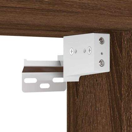 гараж стена шкафове, 2 бр, kафяв дъб, инженерно дърво