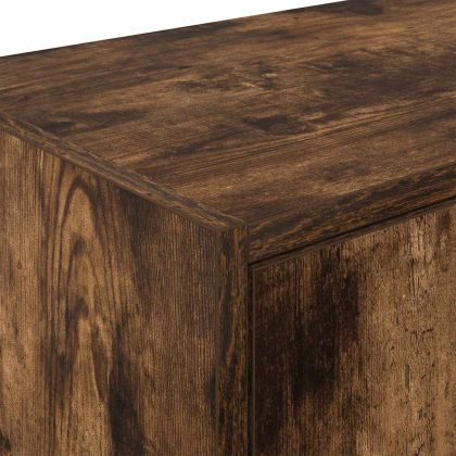 гараж стена шкафове, 2 бр, опушен дъб, инженерно дърво