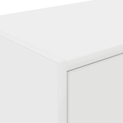 гараж стена шкафове, 2 бр, бели, инженерно дърво