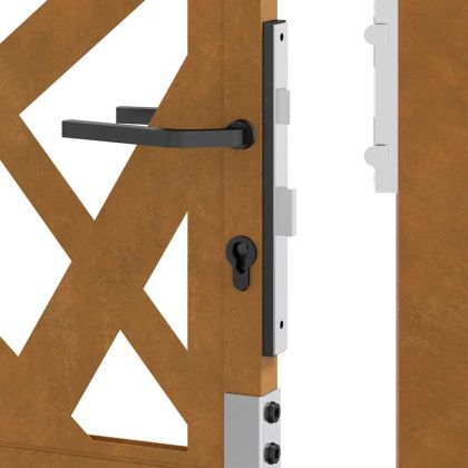 Градинска порта 100x150 см, устойчива на атмосферни влияния стомана, лек дизайн