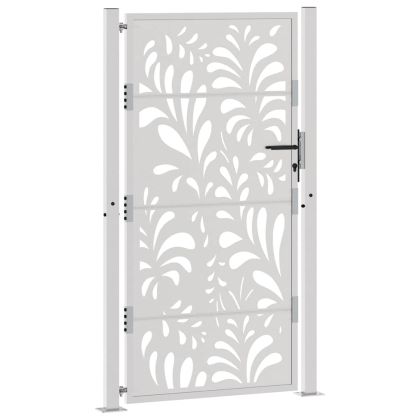 Градинска порта 100x175 см, устойчива на атмосферни влияния стомана, вълнообразен дизайн