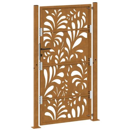 Градинска порта 100x175 см, устойчива на атмосферни влияния стомана, вълнообразен дизайн