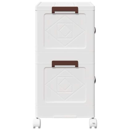 Кутия за съхранение с колела на 2 нива 75 L 64x40x76 cm