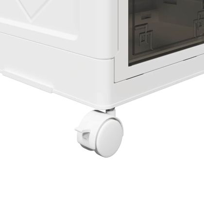 Кутия за съхранение с колела на 2 нива 75 L 64x40x76 cm