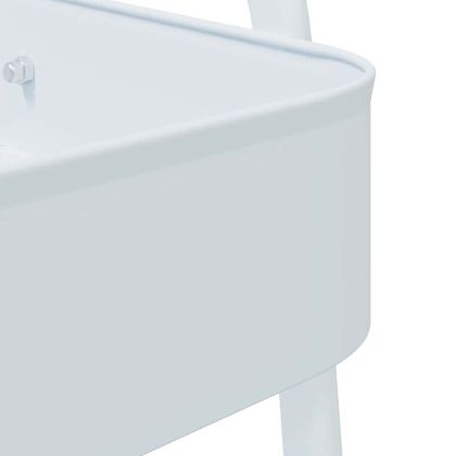 Количка за съхранение на 3 нива, бяла 42x41,5x77 cm