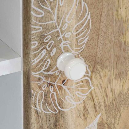 ТВ шкаф, 80x31,5x46 см, мангово дърво масив