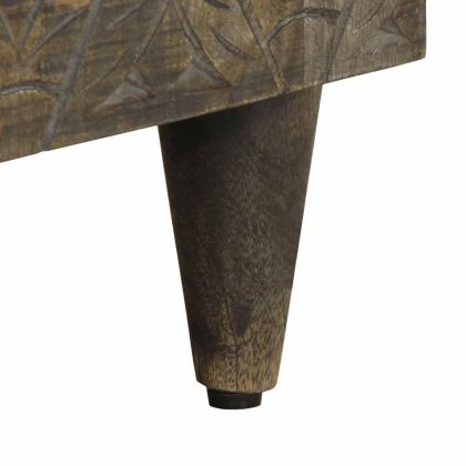 ТВ шкаф Светло сив 80x31,5x46 cm Масивна дървесина Манго