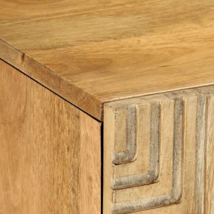 ТВ шкаф кафяв 105x33x46 cm масивна дървесина манго