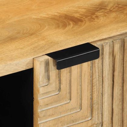 ТВ шкаф кафяв 105x33x46 cm масивна дървесина манго