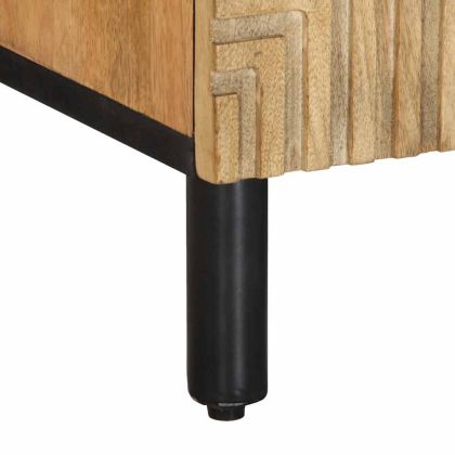 ТВ шкаф кафяв 105x33x46 cm масивна дървесина манго