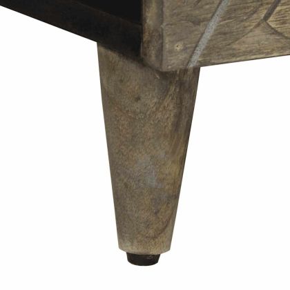 Масичка за кафе Светло сиво 80x50x40 cm Масивна дървесина Манго